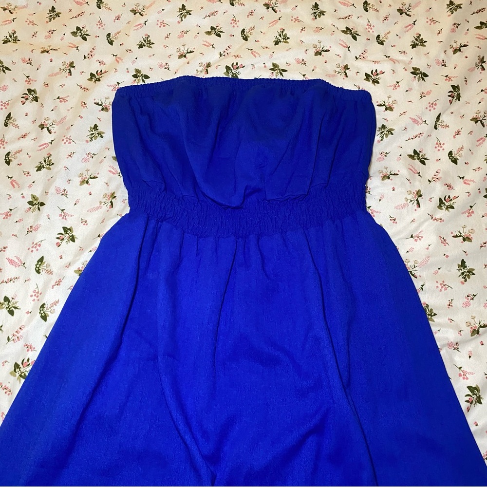 Vibrant Blue Strapless Dress